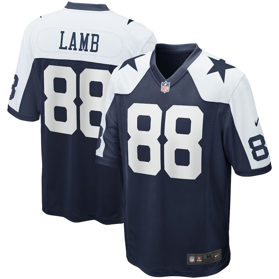 Men Dallas Cowboys #88 CeeDee Lamb Nike Navy Alternate Game Team NFL Jersey